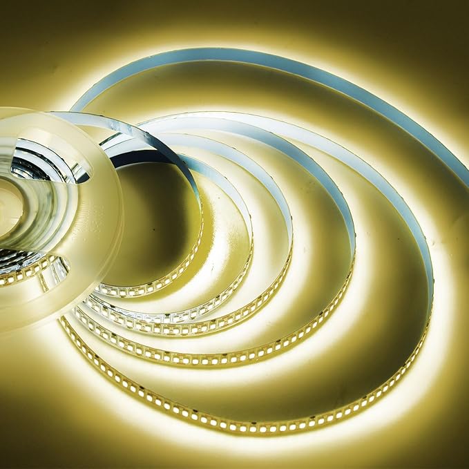 SUYOOULIN LED Strip Lights, SMD 2835 LED Strip, DC12V 1200LEDs 16.4Ft 26000LM High Density LED Light Strips Tube Waterproof IP67, 3 Times Brightness Than SMD3528 LED Strip, Natural White 4500K