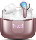 Wireless Earbuds, Bluetooth 5.3 Headphones 2025 NEW Ear Buds 40H Bass Stereo in-Ear Earphones ENC Noise Cancelling Earbuds with 4 HD Mic, USB-C LED Display IP7 Waterproof Sport Headset for Android iOS