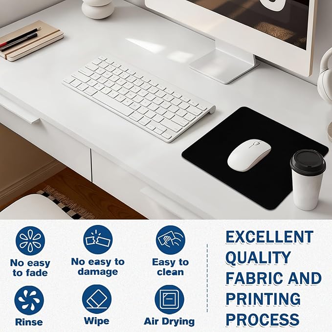 Mouse Pad for Gaming & Office - (11.8"×9.8") Small Desk Mat with Smooth Surface and Stylish Design for PC, Home Office Decor and Work