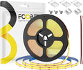 16.4FT COB LED Strip Lights Dimmable DC 12V 2700K Warm White 320LEDs COB Strip, Adhesive Flexible Cuttable Strip Lights for DIY Home Decor, Shelf, Cabinet (No Adapter or Controller)