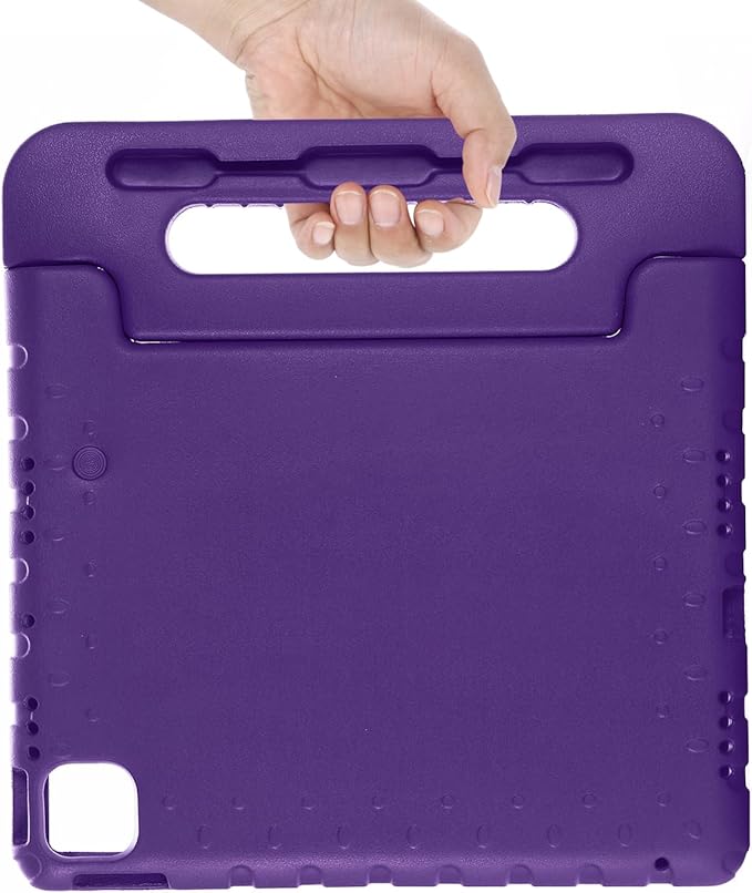 Kids Case for iPad Air 11-inch M3/M2 & iPad Pro 11 inch Case M5/M4 (2025/2024) with Pencil Holder/Kickstand Lightweight Convertible Handle Stand EVA Shockproof Rugged Protective Cover, Black