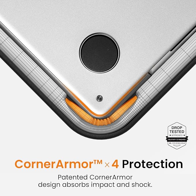 tomtoc Slim & 360° Protective Laptop Sleeve for 16-inch New MacBook Pro M5 Pro/Max A3428 A3429 (2026), M4/M3/M2/M1 A3403 A3186 A2991 A2780, Water-Resistant Case Bag with CornerArmor, Fits Dell XPS 16