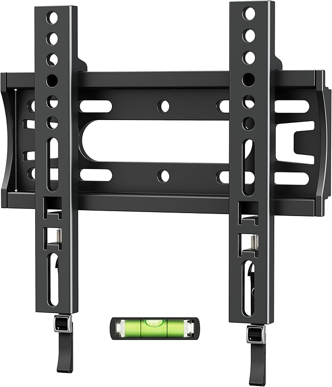 IWORBOARD 32 40 42 inch Fixed TV Monitor Wall Mount for LED LCD TVs & Monitor, Low Profile Small RV TV Mount, Easy Slim Flat Wall Bracket, Max VESA 200x200mm, 66lbs, Single Stud, Fit 19 24 42 inch