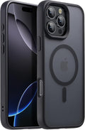 Strong Magnetic for iPhone 16 Pro Max case [10Ft Military-Grade Protection] Compatible with fit MagSafe Shockproof Slim Thin Cover case for iPhone 16 Pro Max 6.9 inch, Black