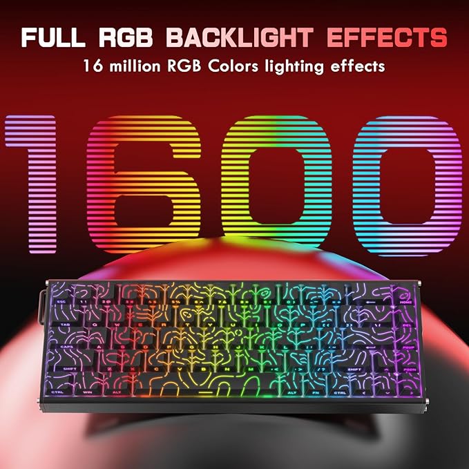 ATTACK SHARK X68MAX HE 60% Wired Magnetic Switch Keyboard,Full Aluminum CNC,0.005mm RT Accuracy,8KHz Rapid Trigger Mechanical Gaming Keyboard,Adjustable Actuation,RGB Coiled Cable for FPS Games,Black