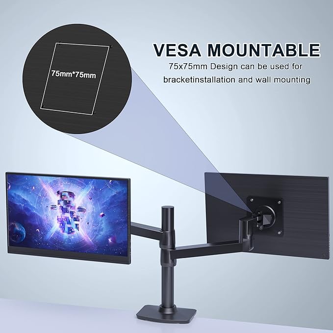 ZSCMALLS Portable Monitor 17.3 Inch 144Hz 1080P FHD Gaming Monitor USB-C HDMI Computer Display HDR IPS Laptop Screen Extender with Smart Cover/Speakers for Laptop PC Mac Phone PS3 4/5 Xbox