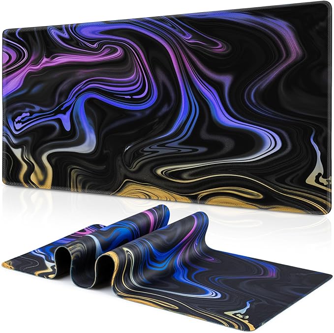 Canjoy Gaming Mouse Pad, Fluid Pattern Mouse Pad 31.5x11.8inch Large Extended Computer Mouse Mat Keyboard Full Desk Mousepad for Gaming, Office, Home