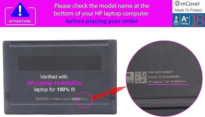 mCover Case Compatible ONLY for 2023-2025 15.6-inch HP Laptop 15-FCxxxx / 15-FDxxxx Series Windows Notebook PC (NOT Fitting Any Other HP Laptop Models) - Clear