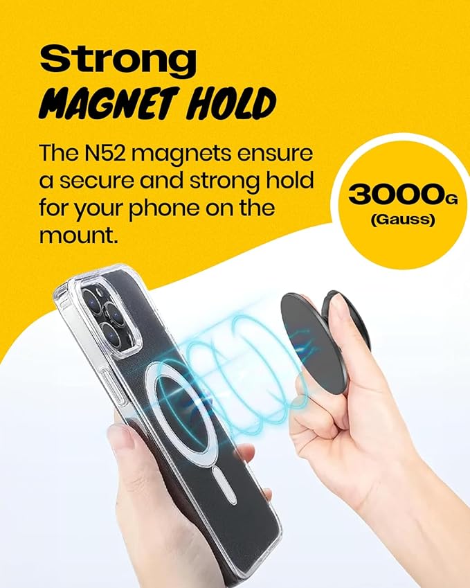 On The Grip Magnetic Phone Grip for MagSafe, Genuine Natural Crystal & Seashell Stone, Swappable Top, Strong Magnet Holder & Kickstand for iPhone 15 14 13 12 Pro Max Plus & MagSafe Cases (Leopard)