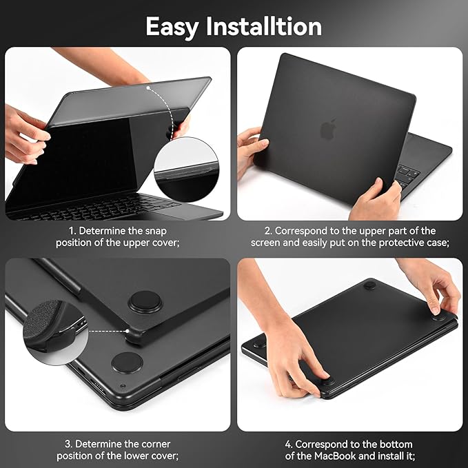 BlueSwan for MacBook Air 13 inch Case, M5 M4 M3 M2 2026-2022 A3449 A3240 A3113 A2681, 100% Match Official Color, Scratch Resistant, Easy to Snap on, Air 13.6 Hard Shell Protective Laptop Cover