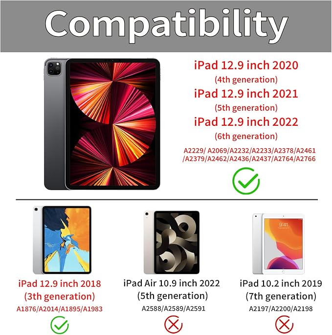 Lovmooful Compatible for iPad Pro 12.9-Inch 2022/2021/2020/2018 (6th/5th/4th/3rd Generation) Case with Pencil Holder Cute Striped with Aesthetic Design Soft TPU Trifold Stand Protective-Apricot