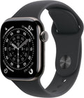 Apple Watch Series 11 [GPS + Cellular 42mm] Smartwatch with Slate Titanium Case with Black Sport Band - S/M. Sleep Score, Fitness Tracker, Health Monitoring, Always-On Display, Water Resistant