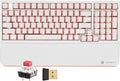 Hexgears X4 Wireless Mechanica Keyboard, 99-Key Linear Switch White Backlit Gaming Keyboard - NKRO 2.4G/USB-C with Wrist Rest, Pudding Keycaps-White/Pink
