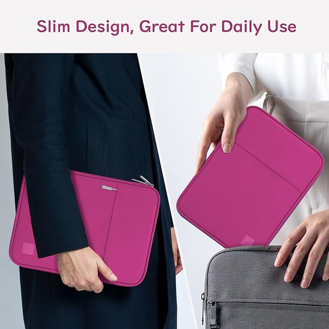 Dadanism 9-11 Inch Tablet Sleeve Padded Carrying Case for iPad (A16) 11th Gen 11", iPad 10th Gen 10.9", iPad Air M4/Pro M5 11", iPad Air 5/4, iPad 9/8/7th Gen, Galaxy Tab A11+ Plus 11", Fuchsia