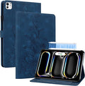 Case for iPad Pro 11 Inch (M5) 2025 / (M4) 2024, Auto Wake/Sleep Supports Pencil Pro and Pencil(USB-C) Magnetic Clasp Stand, Blue