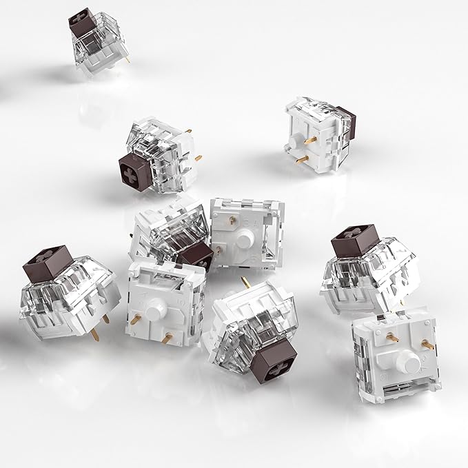 Kailh Box Brown Switches for Mechanical Keyboard,3-Pin 45gf Tactile/Factory Lubed/Dust&Waterproof Switches(Kailh Box Brown,36Pcs)