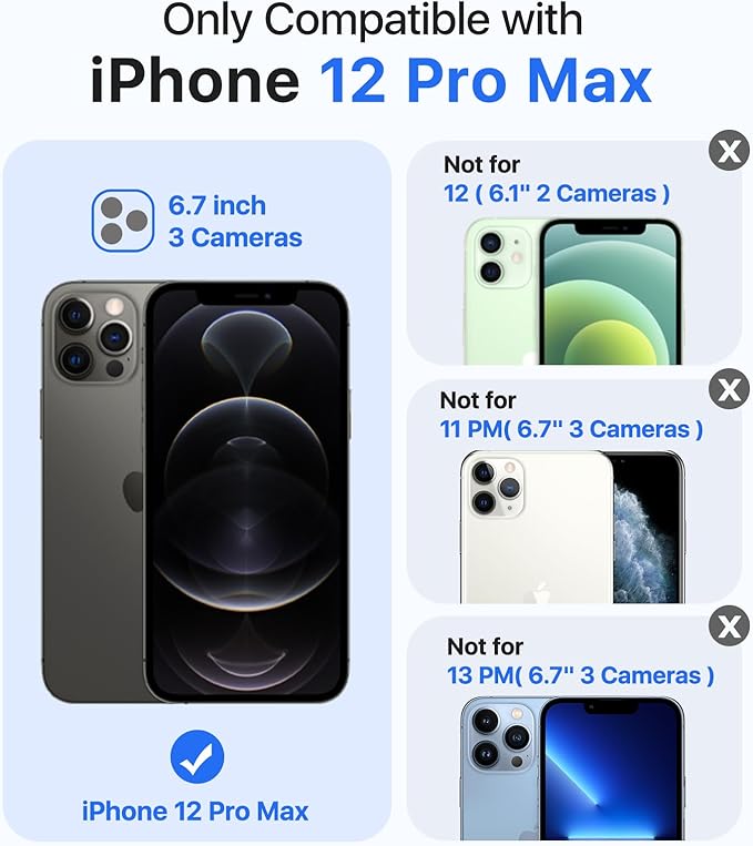 Magnetic for iPhone 12 Pro Max Case, [Compatible with MagSafe][Military-Grade Drop Protection][Anti-Yellowing] Shockproof Translucent Matte Cover for iPhone 12 Pro Max Phone Case,Mint Green