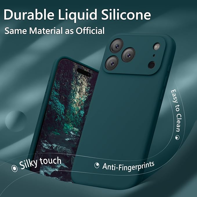 FireNova Magnetic for iPhone 17 Pro Max Case, Compatible with MagSafe, [Integrated Silicone Camera Control Button] [Camera Protection] Anti-Scratch Microfiber Lining Phone Case, 6.9", Teal