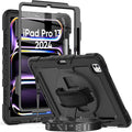 Case for iPad Pro 13 Inch with Screen Protector Pen Holder | Case Compatible with iPad Pro 7th Generation Supports Apple Pencil Charge | Shockproof Silicone Protective Cover W/Shoulder Strap