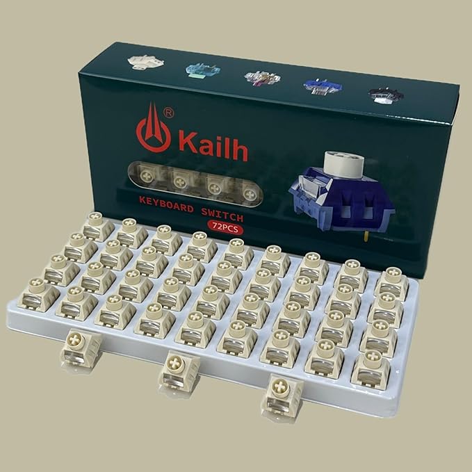 Zjmehty Kailh Box Ice Cream PRO MAX Switches for Mechanical Keyboard,5-pin Linear/45gf/Pre lubed/upgrated POM Material/Stronger Reboud Switches(Ice Cream PRO,72pcs)