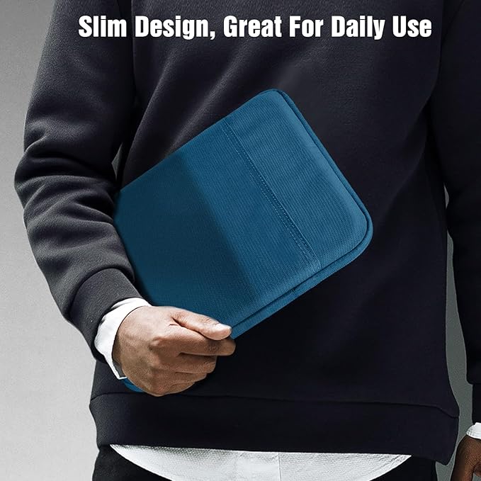 TiMOVO 9-11" Tablet Sleeve Bag for iPad 11-inch A16 2025, iPad 10.9"/10.2"| Air 11 Inch/5th/4th Gen. 10.9", Galaxy Tab A9+/A11Plus 11", Protective Bag Fit Smart Keyboard, Peacock