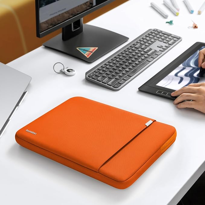 tomtoc 360° Protective Laptop Sleeve for 14-inch New MacBook Pro M5 Pro/Max (2026) A3426 A3427 A3434 M4/M3/M2/M1 A3112 A3401 A3185, Water-Resistant Laptop Case Fits Dell XPS 14 & 13.8" Surface Laptop