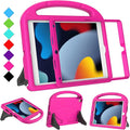 Kids Case for iPad 10.2 & 10.5, iPad 9th/8th/7th Generation 10.2" 2021 2020 2019 Case with Screen Protector, iPad Air 3rd Gen/Pro 10.5 inch Protective Cover with Handle Stand, Pink