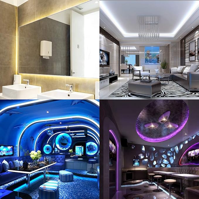 BTF-LIGHTING RGBW LED Strip Lights,UL Listed,5050 4 Colors in 1 RGB + 6000K-7000K Cool White,12V DC,16.4ft/5m 60LEDs/m 12mm White PCB, IP65 Waterproof for Home Decoration(No Adapter or Controller)