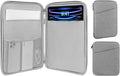 MoKo 13 Inch Tablet Sleeve Bag, Compatible with New 13 Inch iPad Pro M5 & Air M4/M3, iPad Pro 12.9 inch M2&M1, Galaxy Tab S8+/S9+ 12.4", Waterproof Bag Carrying Case with Pocket, Light Gray