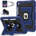 for iPad 9th/ 8th/ 7th Generation Case 10.2 Inch iPad Case 9th Generation with Pencil Holder,Heavy Duty Shockproof Cover for i Pad 10.2 Cases 2021/2020/ 2019,Navy Black