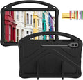 Kids Case for Samsung Galaxy Tab S10 Ultra/S9 S8 Ultra 14.6-inch Tablet, Techcircle Light Weight Shock Proof EVA Foam Handle Rugged Stand Protective Cover, Black