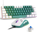 RK-T60 Wired 60% TKL Mechanical Gaming Keyboard Led Rainbow Backlight Ultra-Compact NKRO Linear Red Switch ABS Keycap RGB Honeycomb Mice Coiled Aviator Cable for Windows Laptop PS4/PC/WIN Gamer