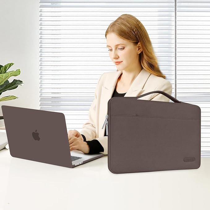MOSISO Compatible with MacBook Air 15 inch Case M5 2026 M4 2025 M3 M2 2024 2023 A3448 A3241 A3114 A2941,Protective Hard Shell&Carrying Sleeve Bag&Keyboard Cover&Webcam Cover&ScreenFilm, Beige Brown