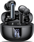 Wireless Earbuds, 2024 Wireless Headphones HiFi Stereo Earphones with 4 ENC Noise Canceling Mic, 42Hs Playtime In Ear Earbud, Bluetooth 5.3 Sport Earphones with LED Power Display for Android iOS Black