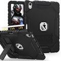 Grifobes Case for iPad Air 11-inch (M4/M3/M2) 2026/2025/2024, for iPad Air 5th/4th Generation 2022/2020 10.9", Heavy Duty Rugged Cover with Stand/Pencil Holder for i Pad Air 5 4 Gen(Black)