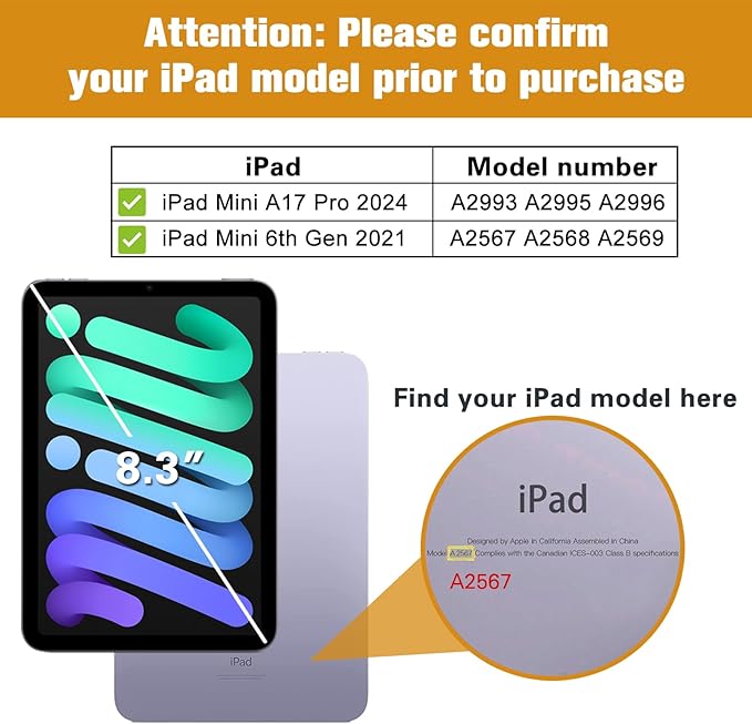 ProCase for iPad mini 7 A17 Pro 2024/iPad Mini 6 2021 8.3 Inch iPad mini 7th/6th Gen Case with Pencil Holder, Trifold Stand Smart Folio with Soft TPU Back Cover for iPad mini 8.3" 7th/6th Gen -Mgreen