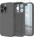 Magnetic for iPhone 14 Pro Max Case, Compatible with MagSafe, [Full Camera Protection][Screen Protector] Silicone Shockproof Protective Phone Case for iPhone 14 Pro Max 6.7", Dark Gray