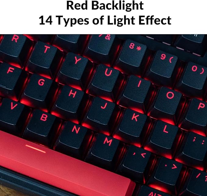 Keychron C3 Pro QMK/VIA Custom Gaming Keyboard, Programmable 87 Keys Compact TKL Layout Gasket Mount, Red LED Backlight Wired Mechanical Keyboard with Brown Switches for Mac/Windows/Linux