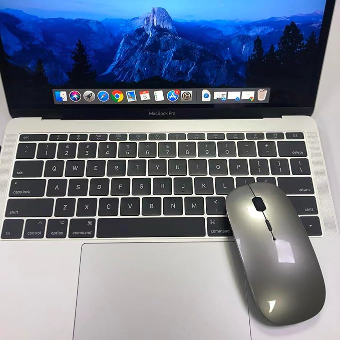 PeiBO Bluetooth 5.2 Wireless Dual-Mode Mouse, Gray Black, 2022 Model