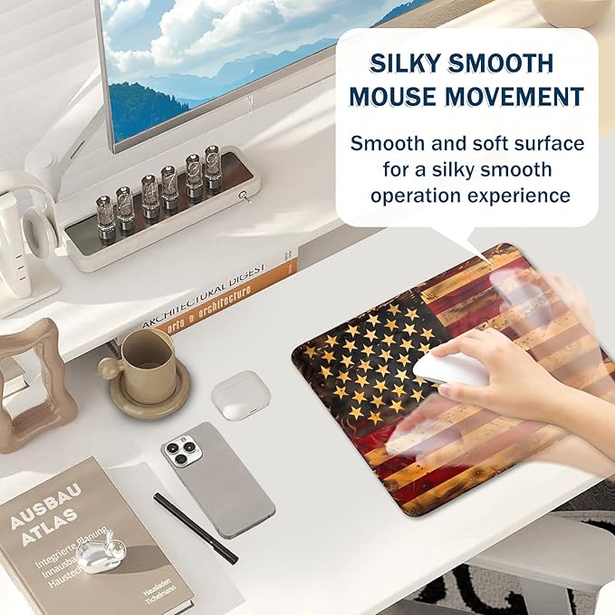 Mouse Pad for Gaming & Office - (11.8"×9.8") Small Desk Mat with Smooth Surface and Stylish Design for PC, Home Office Decor and Work