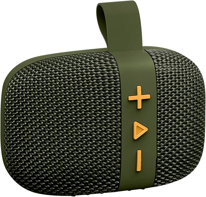 Fisher Portable Bluetooth Speakers, Clip-On Speakers Bluetooth Wireless, IPX5 Waterproof Speaker,10W Peak Power Bluetooth Speaker Stereo HD Sound, BT 5.3, FM Radio, for Pool, Beach, Use Anywhere