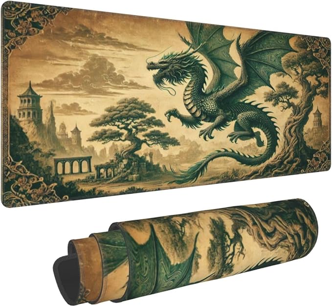 Dragon Mouse Pad XL Large Mousepad Non Slip Rubber Base Desk Mat for Laptop Computer Gaming 31.5" X 12"