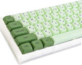 GTSP XDA Profile Japanese Keycaps 60 Percent PBT 122 Key Green Keycaps Set for Cherry MX Covers Tenkeyless 60% 65% Gaming Keyboard (Matcha)