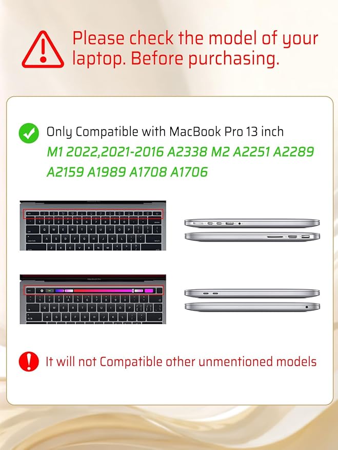 Seorsok Compatible with MacBook Pro 13 inch Case M2 2023,2022,2021-2016 A2338 M1 A2251 A2289 A2159 A1989 A1708 A1706,Cute Color Grids Plastic Hard Shell Case with Keyboard Cover,Retro Checkered