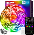 KSIPZE Smart WiFi LED Strip Lights, RGB+IC LED Lights for Bedroom Work with Alexa,APP Control, Music Sync, DIY Multiple Colors, Flexible Color Changing LED Strip Lighting for Home Room Decor, 16.4ft