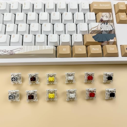 Gateron G Pro 3.0 Brown Switches for Mechanical Keyboard,3-Pin 55gf Tactile Feel/Pre-Lubed/Pin-Enhanced Switches(36pcs,Brown,3-Pin)