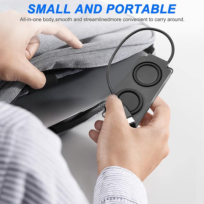 XMSJSIY USB Type C Computer Speaker Laptop Speaker 3W Portable Plug-in External Speaker for Desktop PC Laptop Monitor Phone-1 PCS