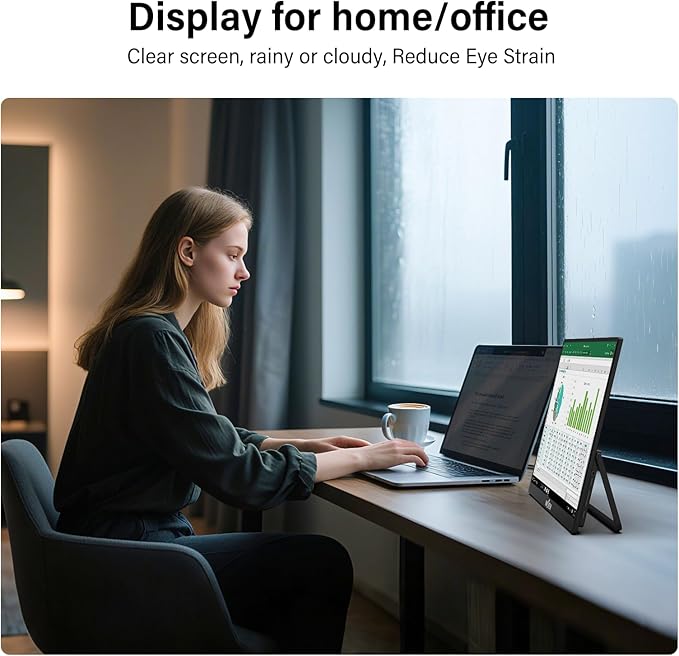 InnoView 16" 240Hz Portable Monitor 2K 2560x1600 100% sRGB Portable Gaming Monitor Laptop Monitors Built-in Speakers 180° Adjustable Type-C HDMI Laptop Screen Extender for Surface Pro PS5 Switch Xbox