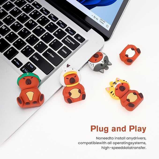 4 * 64GB Cute USB Flash Drive, Doctors Nurses Memory Stick Drive Pendrive Gift for Kids, Teacher, Friends