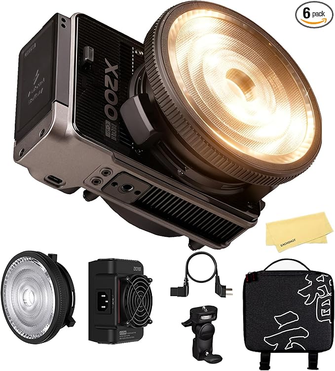 ZHIYUN MOLUS X200 Standard 200W Video Light Professional Photography Light Bowens Mount 2700K~6500K CRI≥95 TLCI≥97 for Tiktok Portable Light